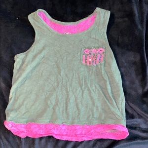 Green and Pink Justice tank top